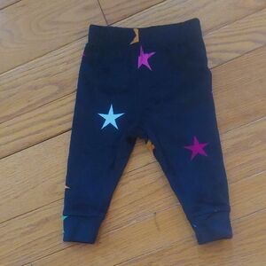 Cat & Jack Black Velour  Leggings with Colorful Stars